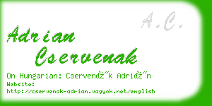 adrian cservenak business card